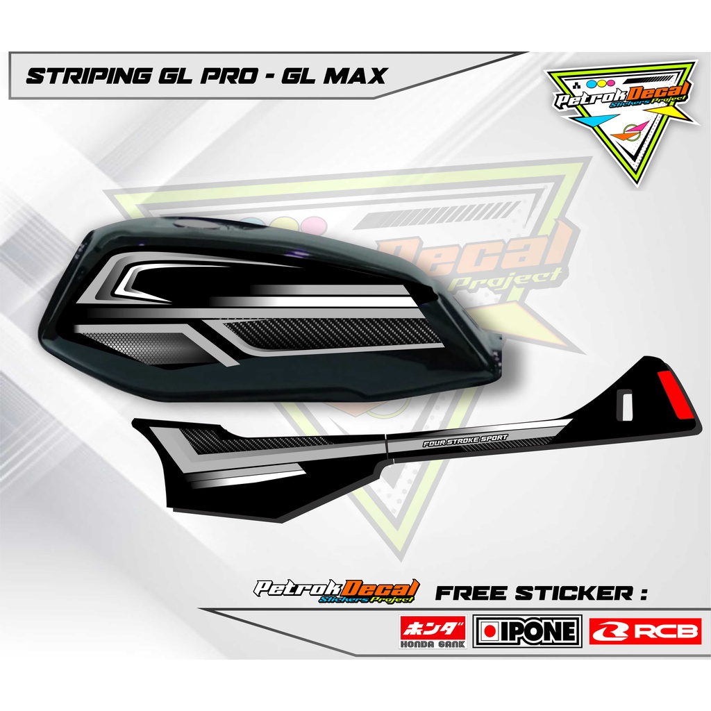 STRIPING STICKER GL PRO GL MAX STRIPING VARIASI HOLOGRAM HONDA GL MAX GL PRO