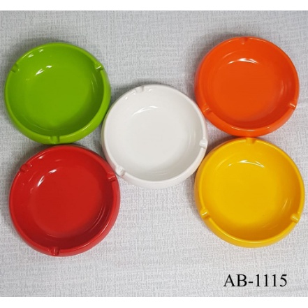 Asbak bulat melamin warna polos 4&quot;