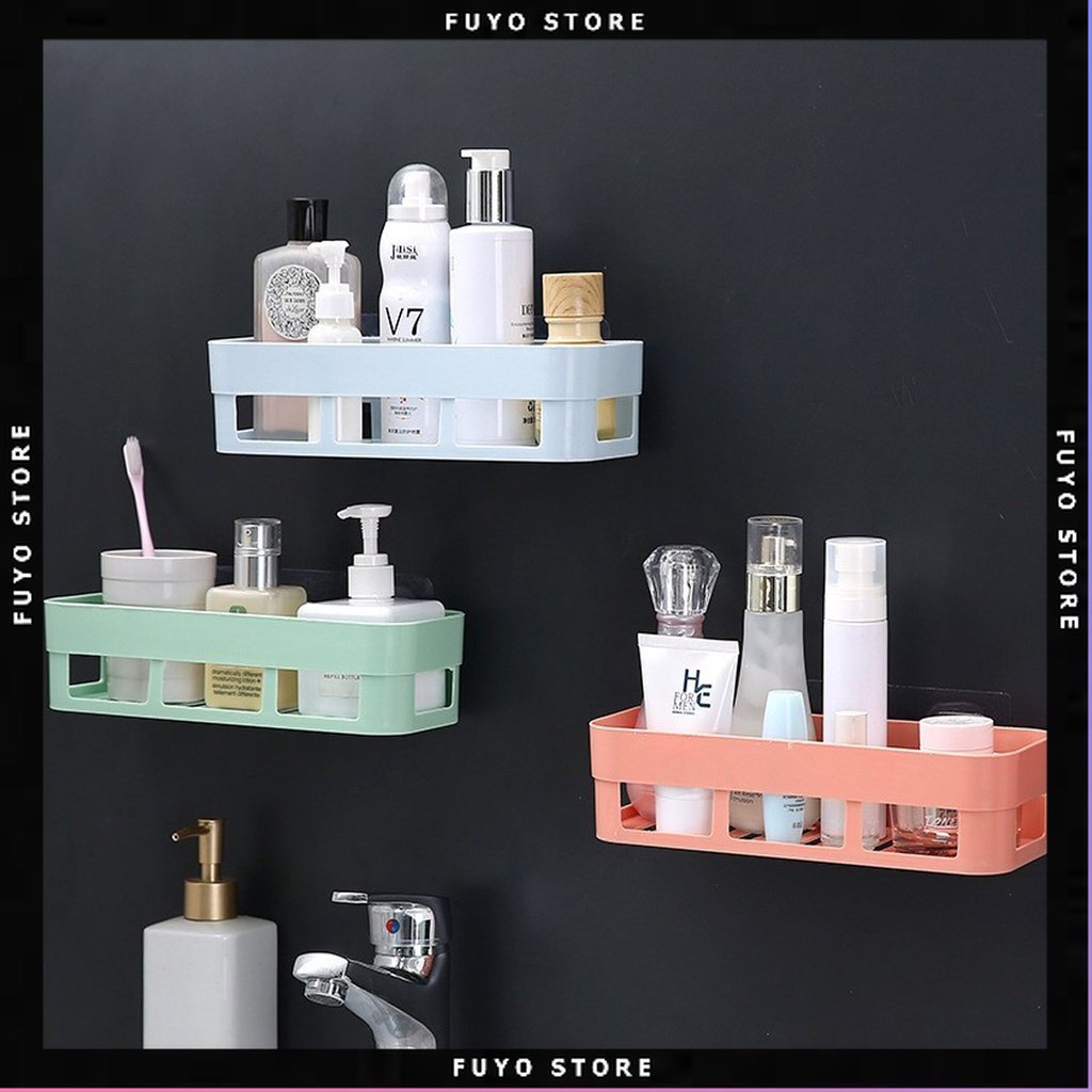 CMRRD - Rak Tempel Dinding Persegi - Hijau / Rak Gantung / Rak Kotak / Rak Serbaguna / Rak Multifung