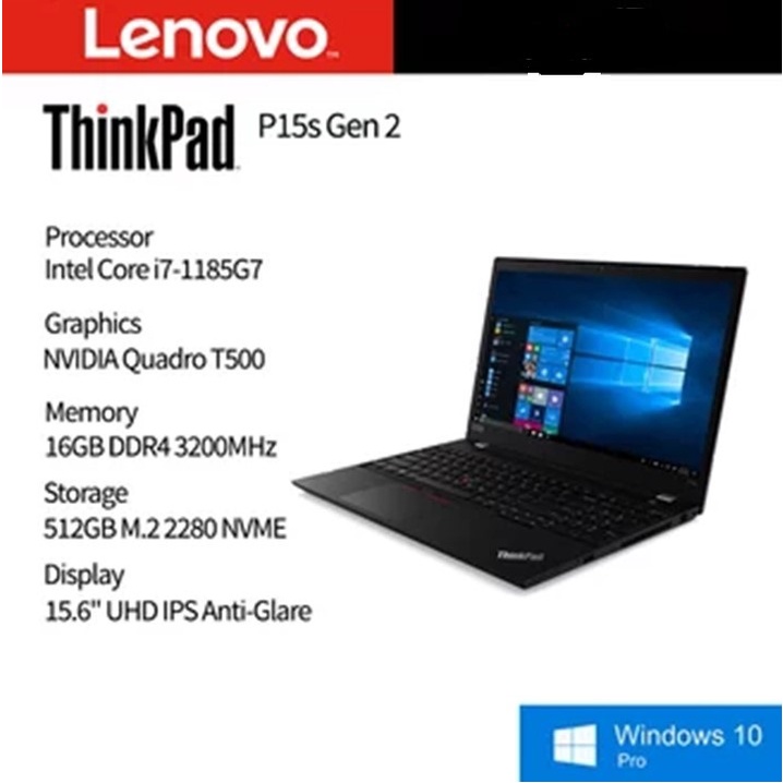 Lenovo ThinkPad P15s Gen 2 i7-1185G7 16GB 512GB Quadro T500 4GB W11 PRO 4K