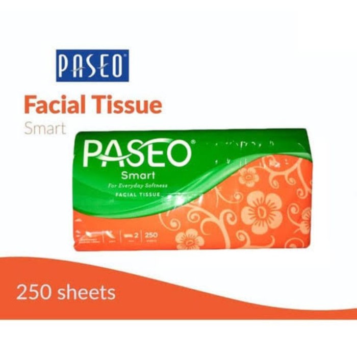 Tissue PASEO Smart 2 Ply Isi 250 Lembar Facial Tissue