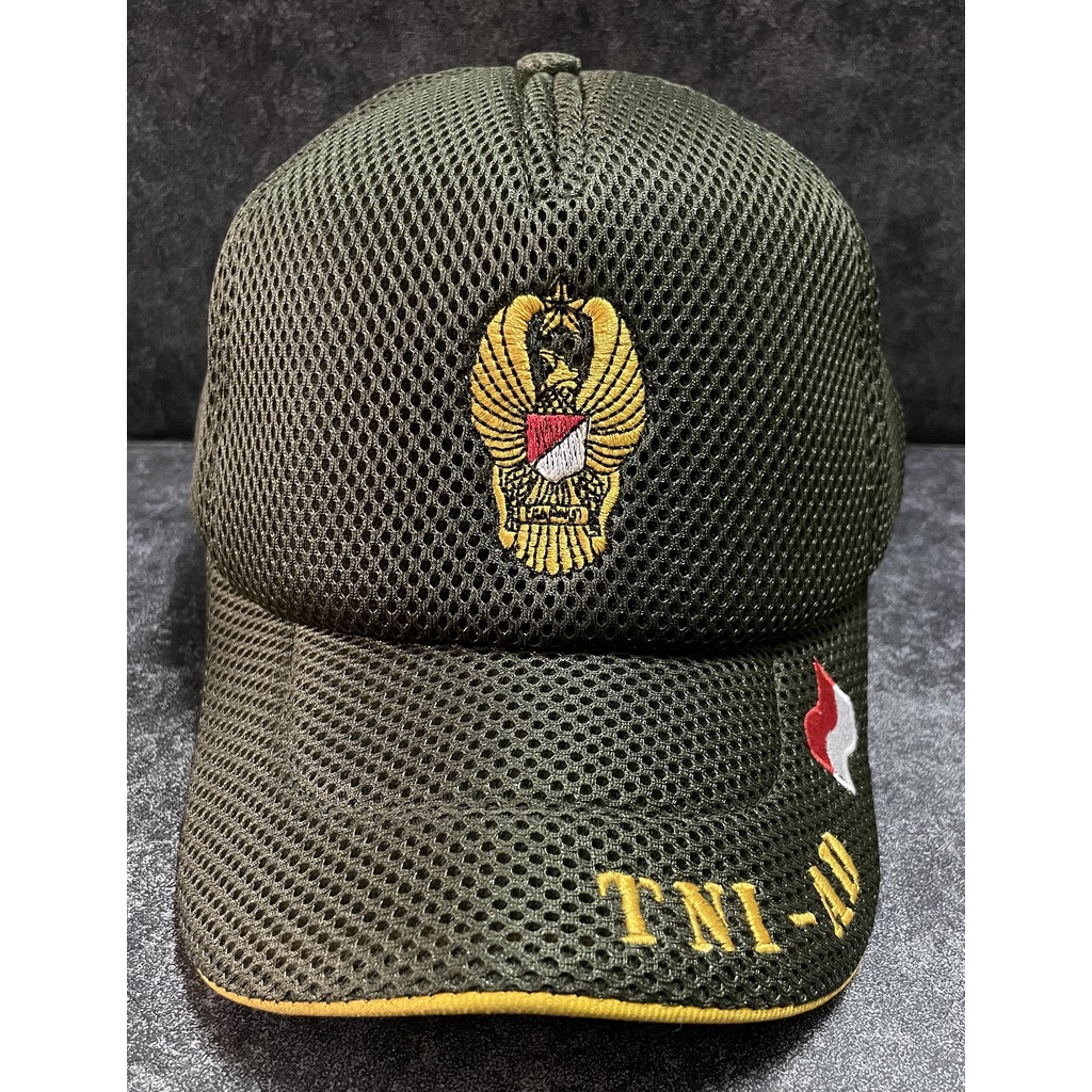 Topi Jaring Ekapaksi AD (Hijau) - Topi TNI AD - Topi Jaring - Topi