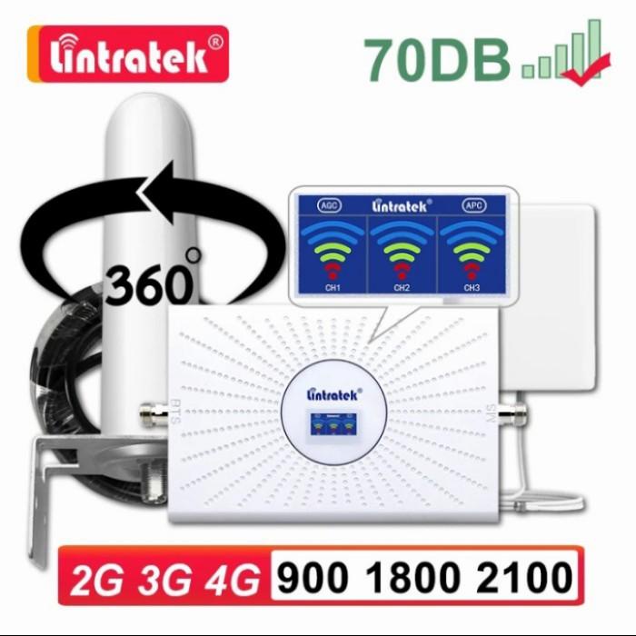 PENGUAT SINYAL Telkomsel XL Indosat LINTRATEK REPEATER TRIBAND 2/3/4G