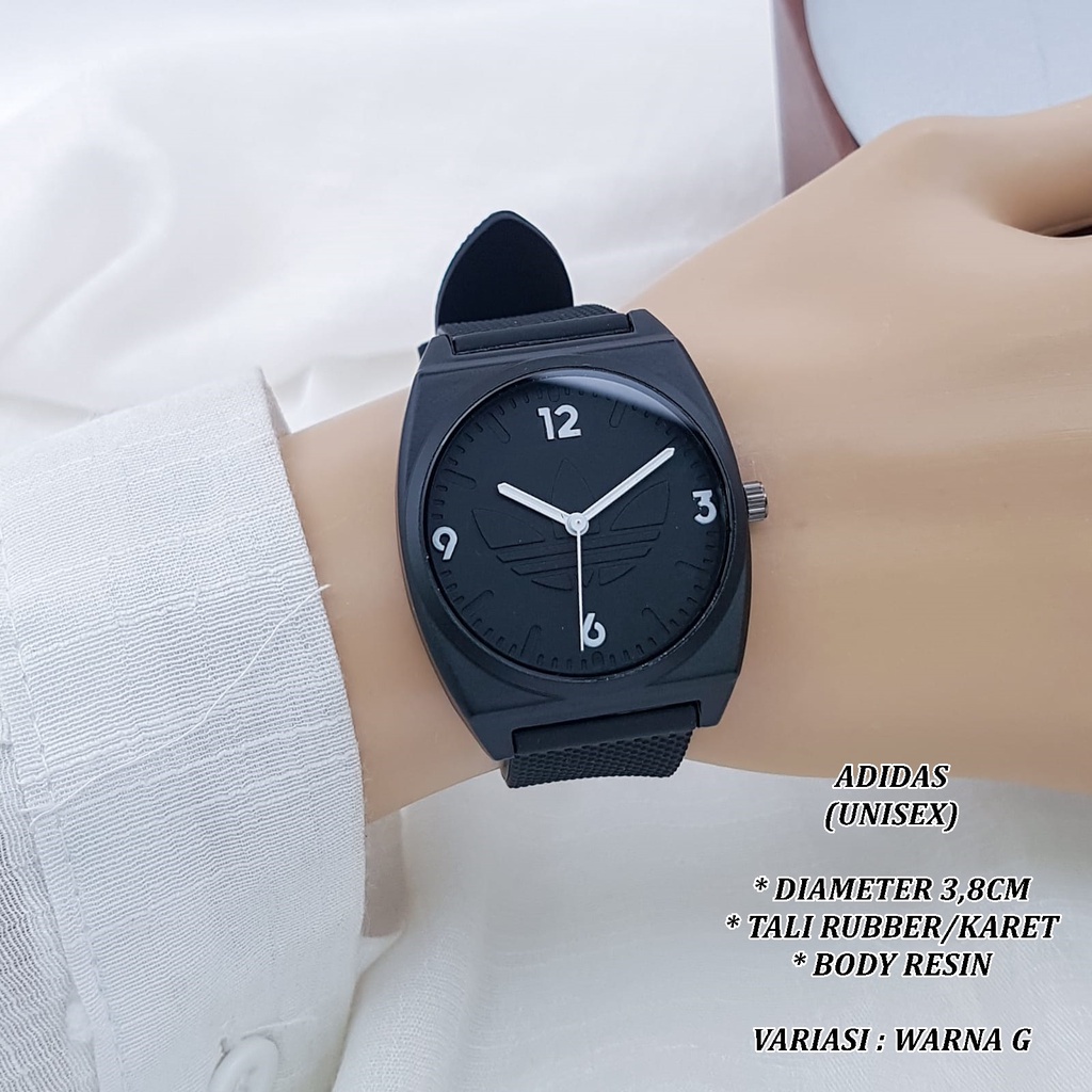 (BISA COD) JAM TANGAN UNISEX FASHION TALI RUBBER BODY BULAT POLOS