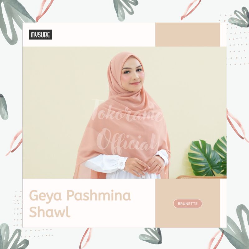 Kerudung Hijab Jilbab Polos Terbaru Geya Pashmina Syar'i Original Mysure