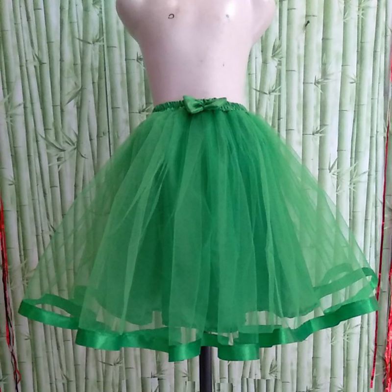 rok tutu edisi hijau natal +list pita