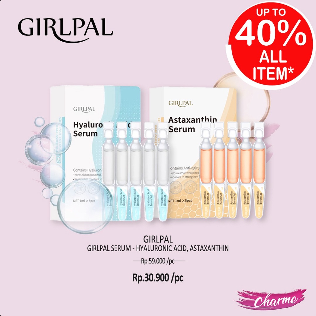 (READY &amp; ORI) GIRLPAL Astaxanthin Hyaluronic Acid Anti Aging Serum BPOM