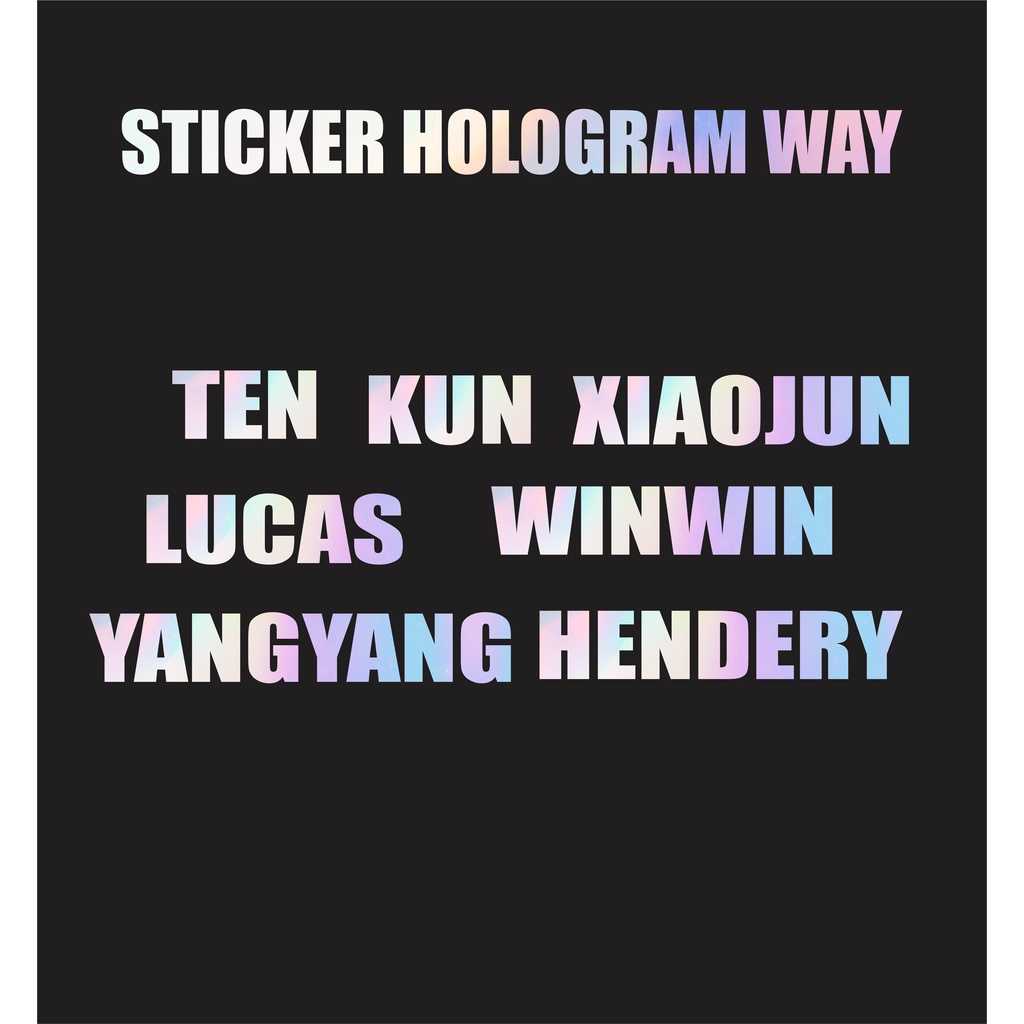 Sticker Hologram NCT WAYV Lightstick Deco Sticker Custom Hologram Cutting Sticker Stiker Lightstick