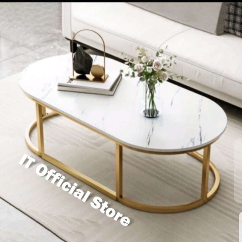 meja tamu marble gold meja coffee table meja oval marble gold minimalis