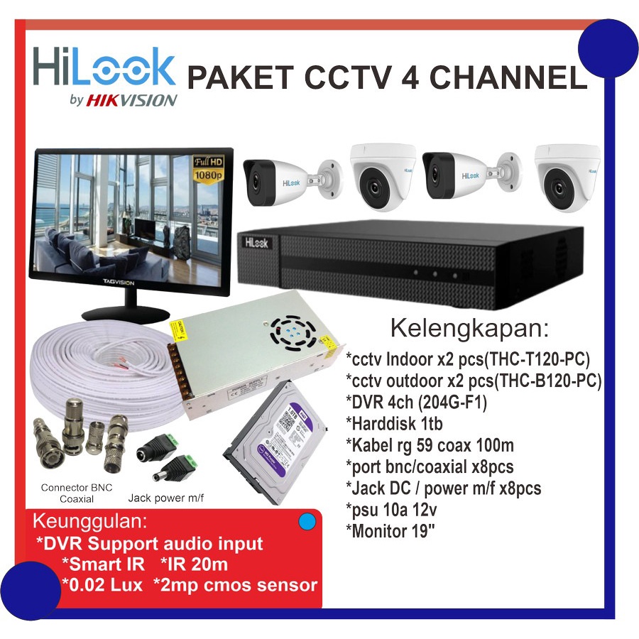 Jual Paket Cctv Kamera P Mp Tanpa Monitor Shopee Indonesia