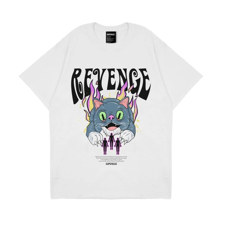 New Stock REVENGE TEES WHITE -DOPEMILES
