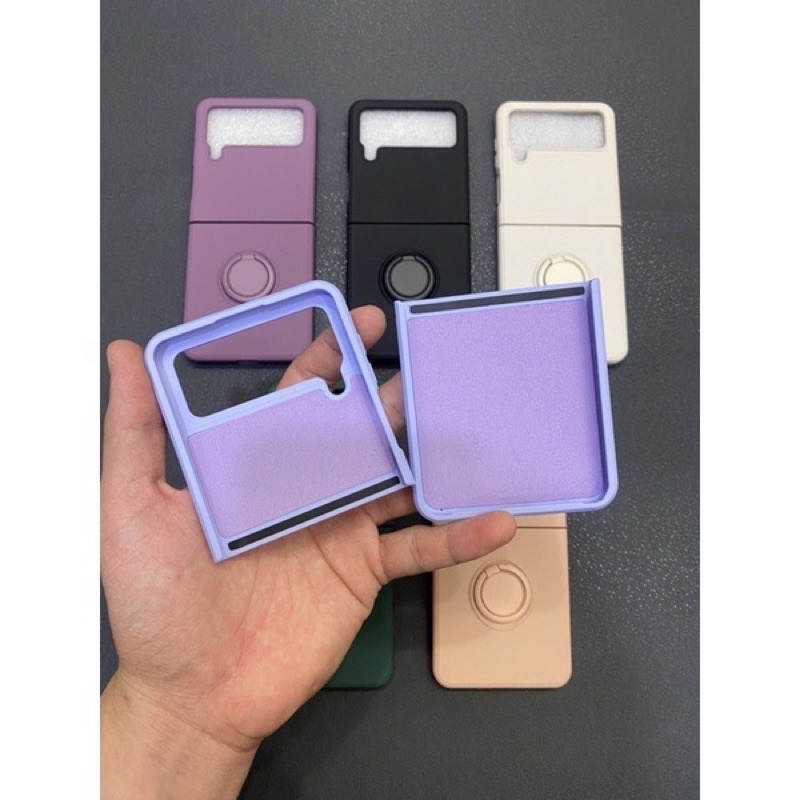 Silicone Case Samsung Galaxy Z Flip 6 5 4 3 Soft Case Microfiber With Ring