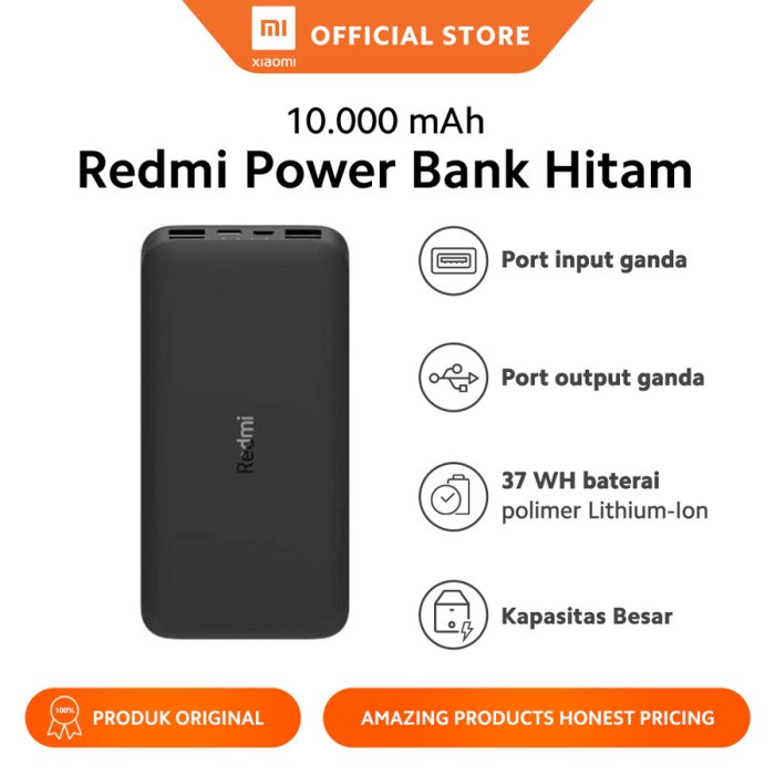 POWER BANK XIAOMI REDMI 10000MAH - REDMI POWERBANK 10000 MAH