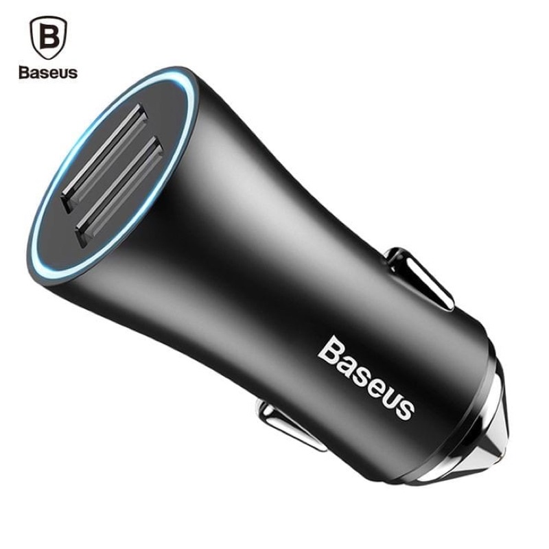 Baseus Car Charger BSC-C6 CHARGER MOBIL 2.4A Dual U Intelligent OUTPUT