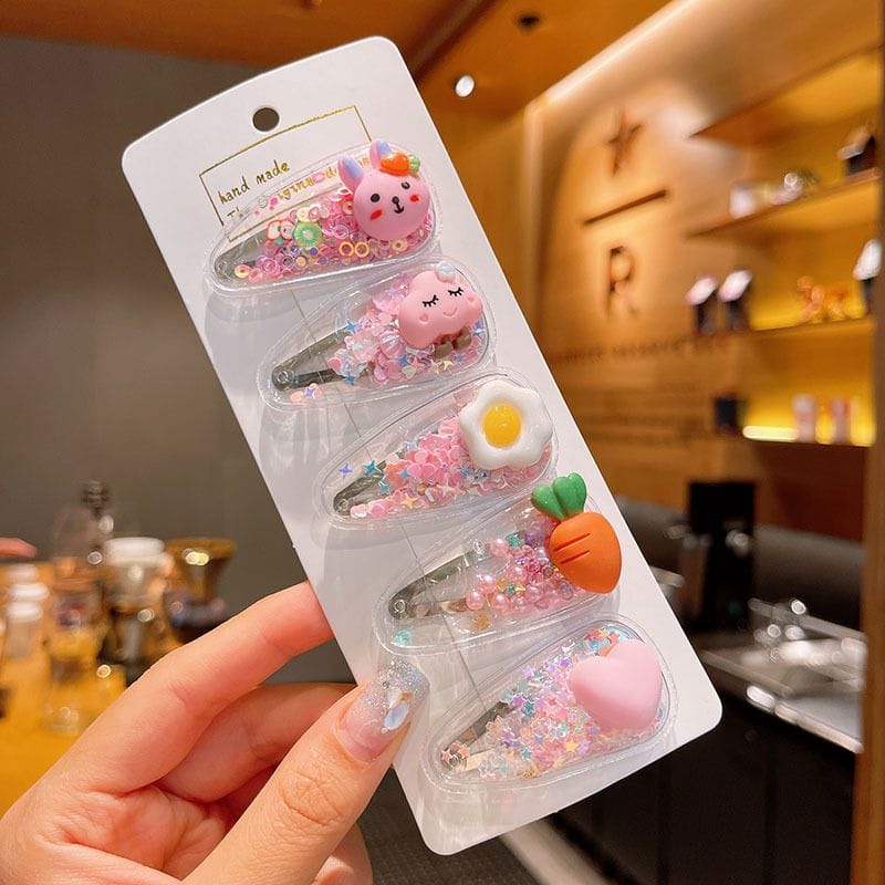 A12 JEPIT RAMBUT ANAK MOTIF KARAKTER LUCU / JEPIT RAMBUT KOREA 1 PACK ISI 5PCS