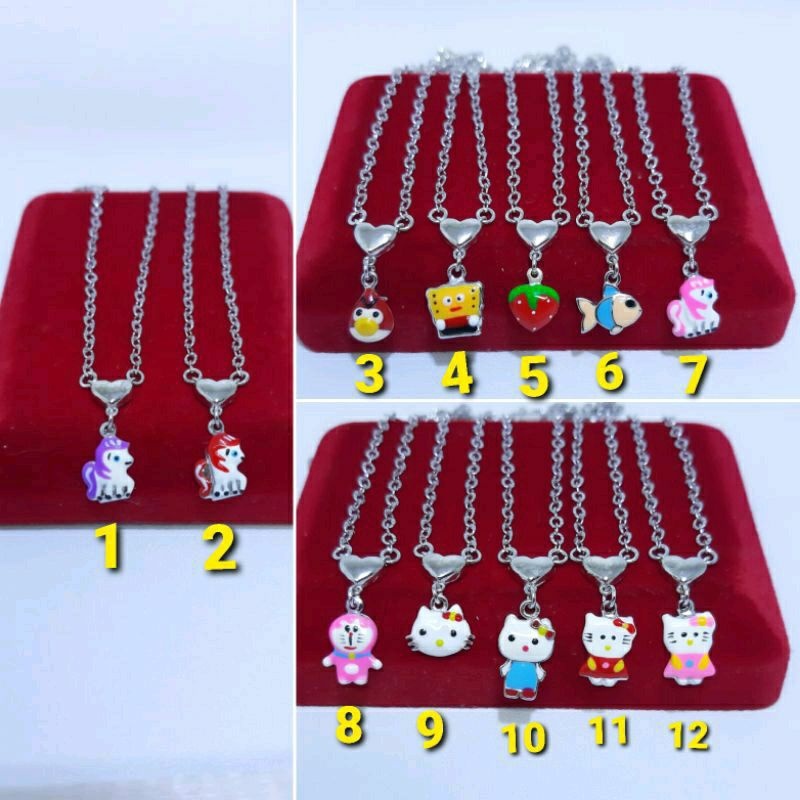 Kalung anak karakter perak silver 925 asli perak