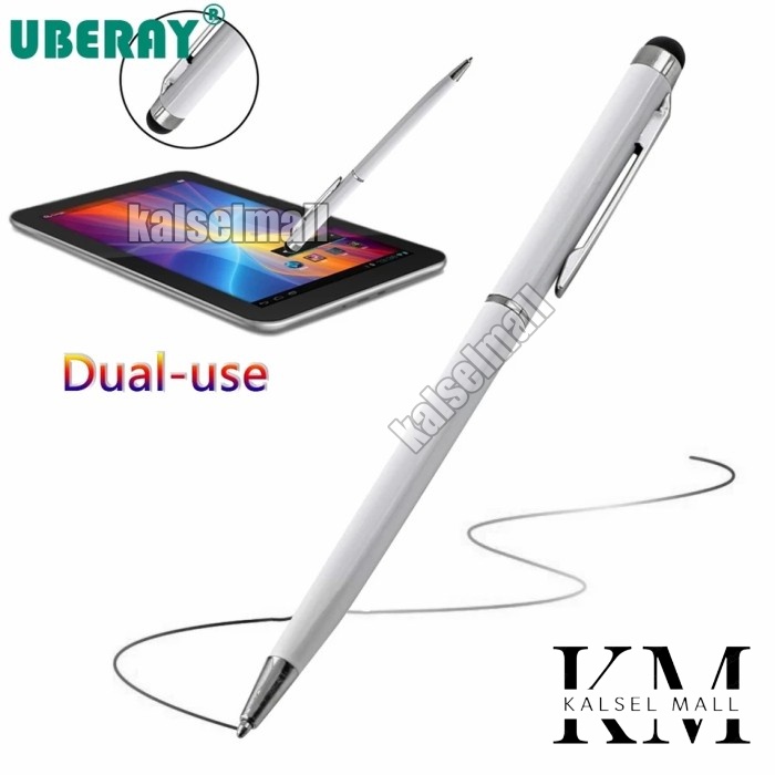 Stylus Pulpen Pena Pen Pensil HP Tablet Layar Sentuh Touchscreen Android Ipad Smartphone 2 In 1 Ballpoint Bulpen Universal ART45