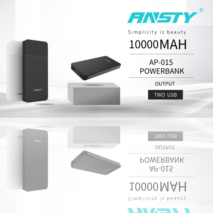 ANSTY POWERBANK AP-015 - POWERBANK 2 USB MICRO DAN TYPE C