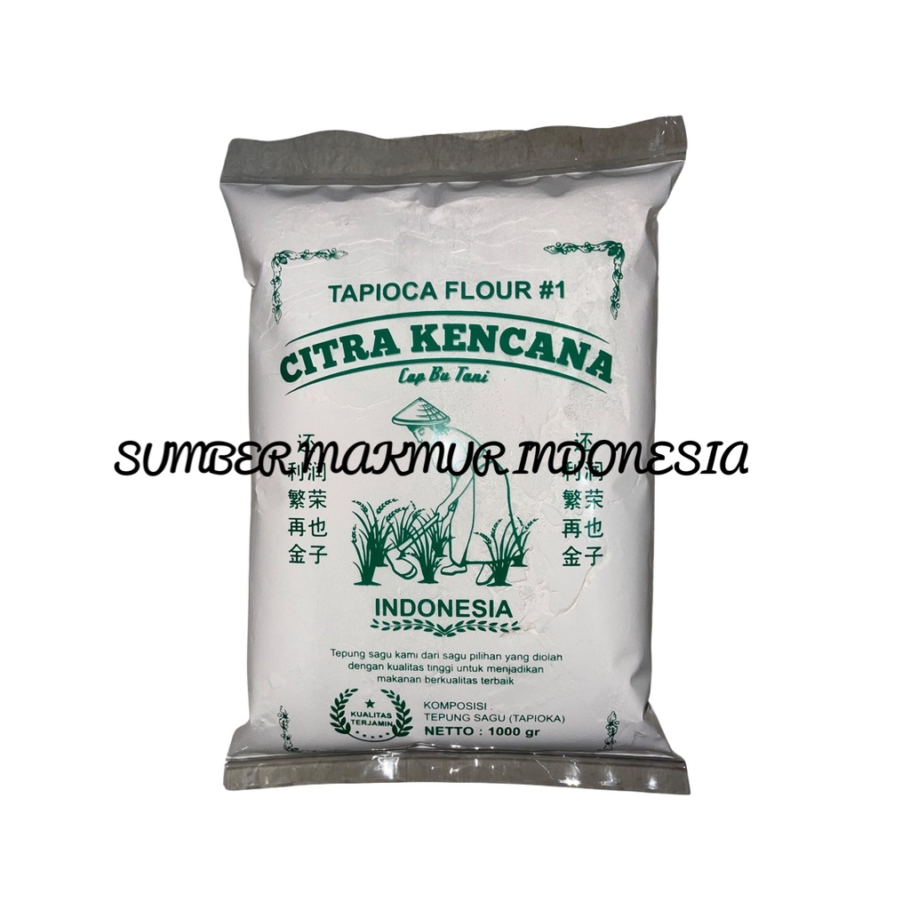 

SAGU TANI TEPUNG TAPIOKA CITRA KENCANA CAP BU TANI 1000 GRAM - ECERAN