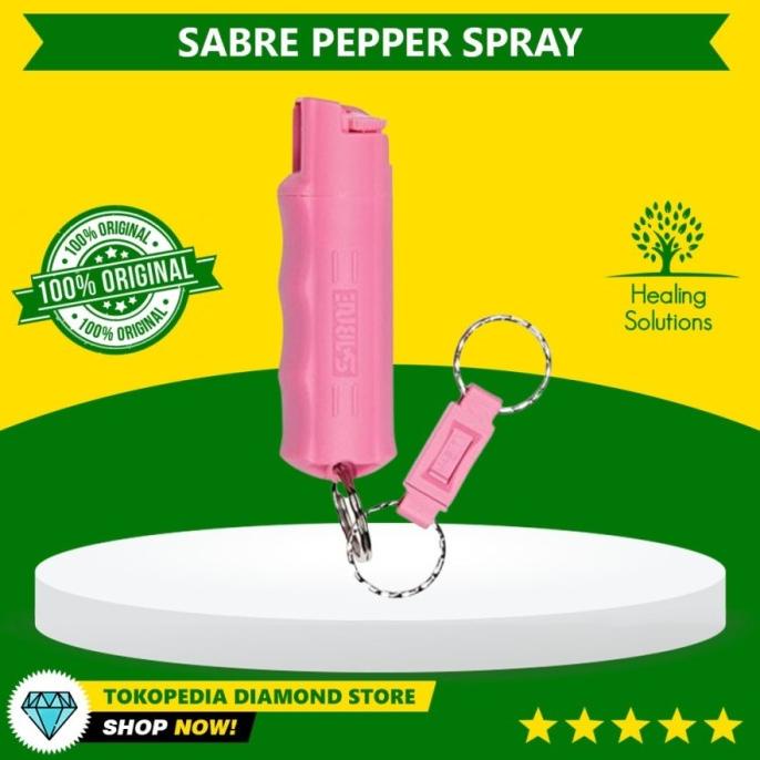 [COD] SABRE Red Campus Safety Pepper Spray-Key Case with Quick Release,Black TERMURAH Kode 1383