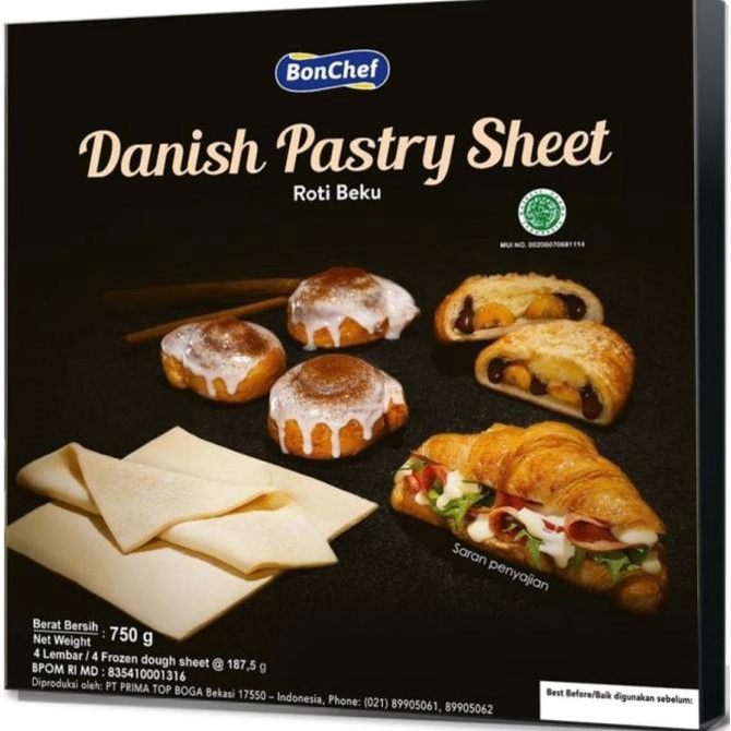 

[COD] Bonchef Danish Pastry Sheet 750gram - Gosend/Grab Only!!! [COD]