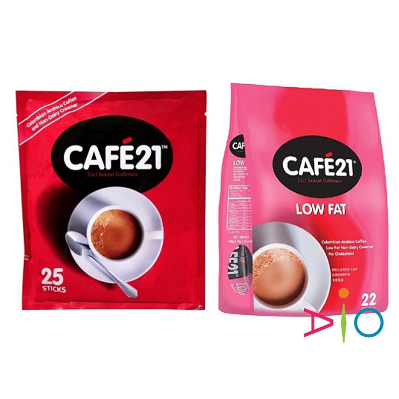 Cafe 21 Coffee mix 2in1 / Cafe21 Kopi 2 in 1 Tanpa Gula ( No Sugar Added )
