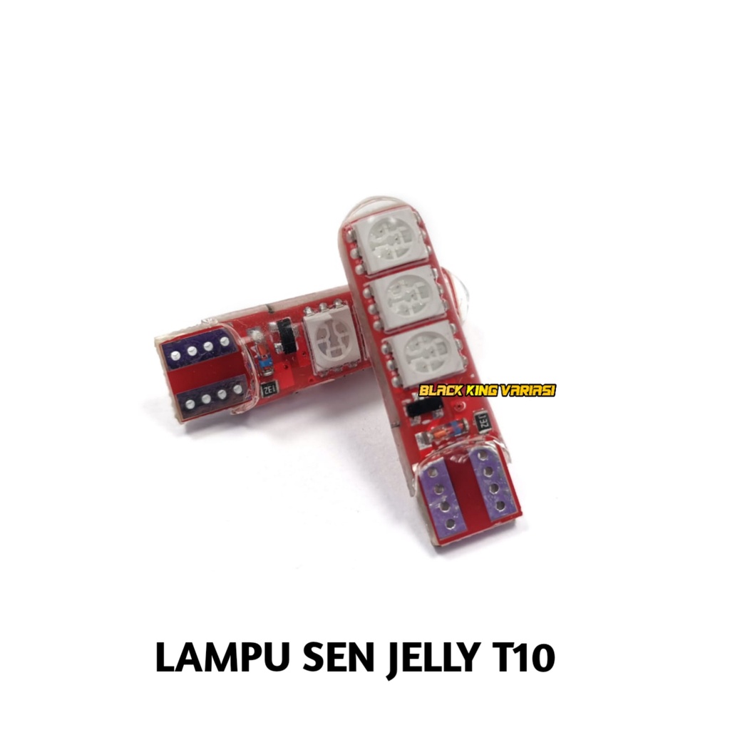 Lampu Sen Jelly 6 Mata Flash Kedip Sein Senja 6 Titik Flash Crystal Jelly Lampu Senja 6 Mata Led Lampu Sen T10 Crystal