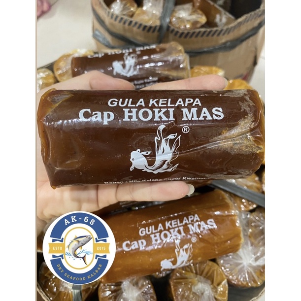 

Gula merah cap hoki mas 350gram / gula merah khas kalimantan barat / jaithong 350gram / gula merah asli