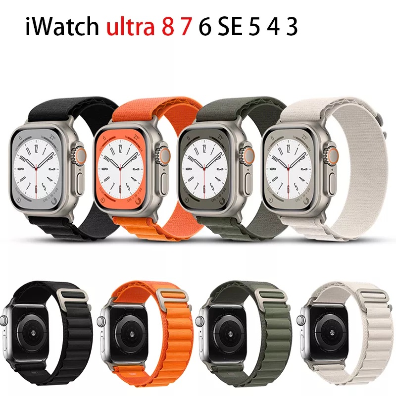 Strap ALPINE LOOP Tai Apple Watch 42mm 38mm 40mm 44mm 41mm 45mm Ultra series 1 2 3 4 5 6 7 8 se tali jam iwatch