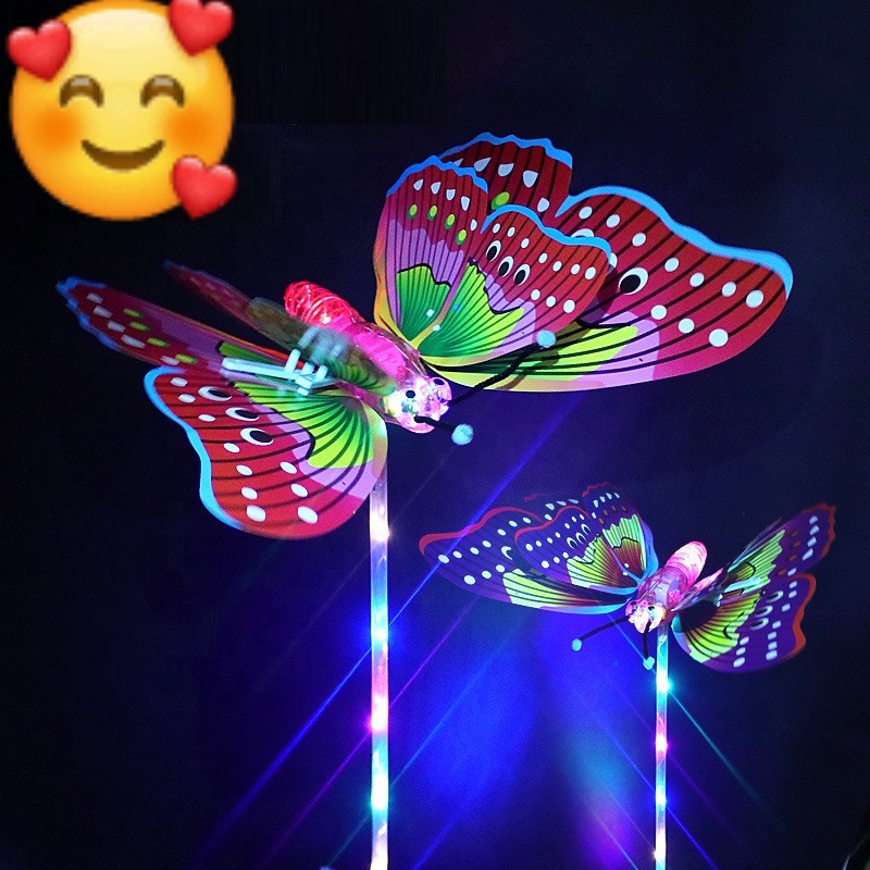 STIK LED KUPU KUPU - Stik Tongkat anak Butterfly lampu led nyala kedip Mainan Outdoor