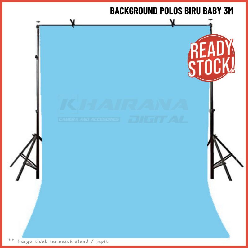 Kain Background Backdrop latar layar alas Studio Foto 3x2.3m -Biru baby-