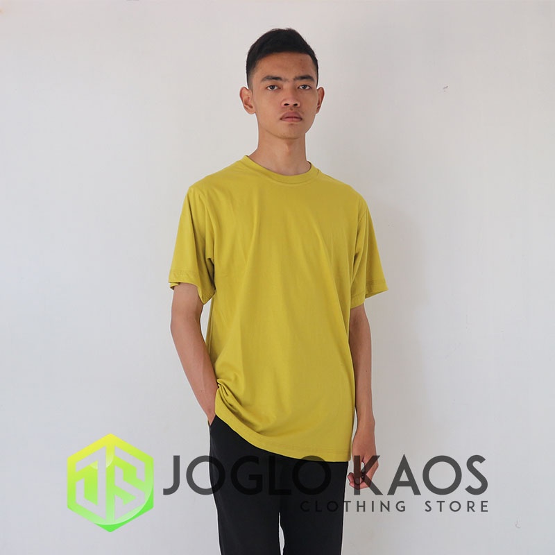 Kaos Polos Dewasa lemon kuning lemon pria wanita cotton combed 30s