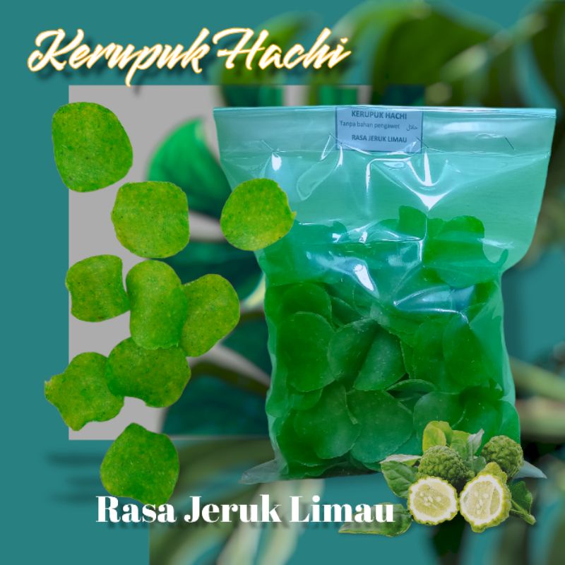 

Kerupuk Hachi kerupuk beras jeruk limau 250 gram