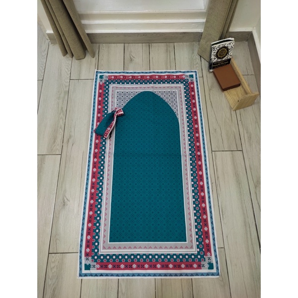 Sajadah Travel Sejadah Traveling pouch souvenir umroh Sajadah JUMBO Sajada Mukena Travel-Sajadah Toska abu