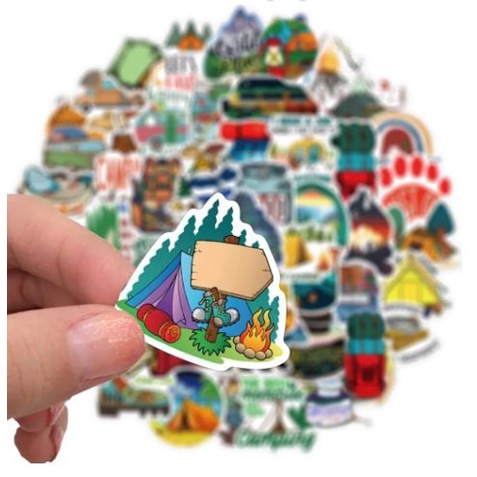 Outdoor Camping PVC Sticker (10pcs)