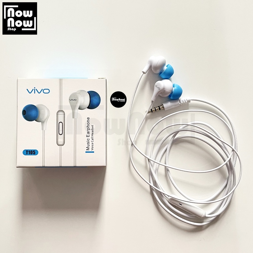 Headset Earphone Handsfree HF S-30 / T105 Branded Vivo X3S X5 Y11 Y15 Y15S Y21 Y22 Y27 Y28 Y31 Y35 Y51 Y55 Y53 Super Bass High Quality