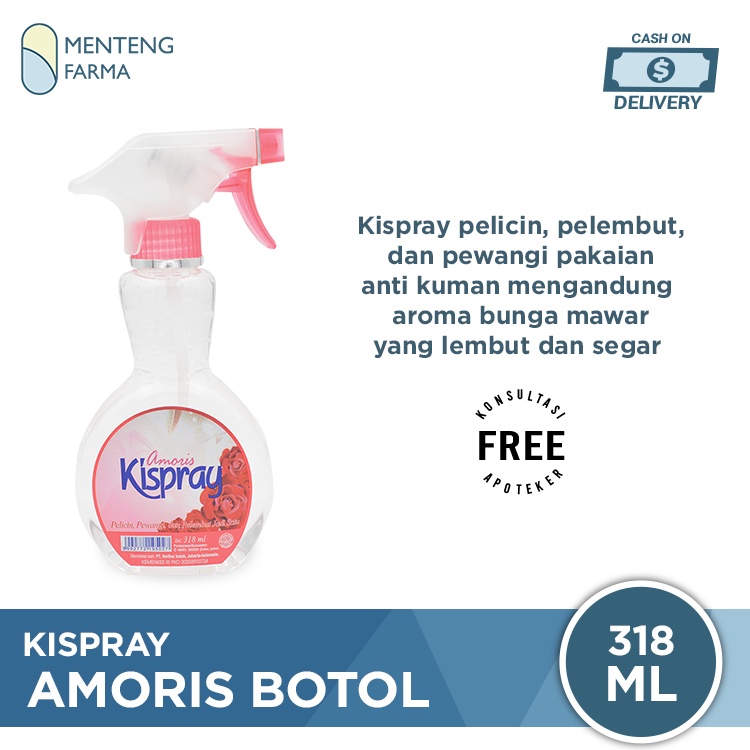 Kispray Pewangi dan Pelembut Botol Amoris 318 mL - Pewangi dan Pelembut Pakaian