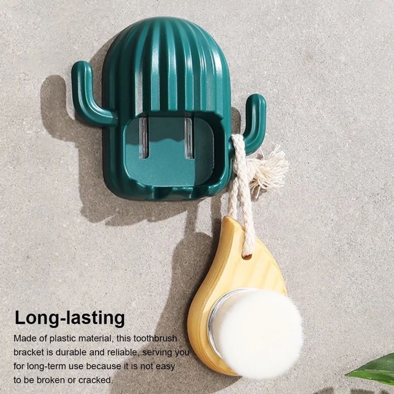 MH80GANTUNGAN TEMPEL MOTIF KAKTUS TEMPAT SIKAT GIGI MOTIF KAKTUS/GANTUNGAN TEMPEL TEMPAT SIKAT GIGI KAKTUS/RAK GANTUNG SETBAGUNA