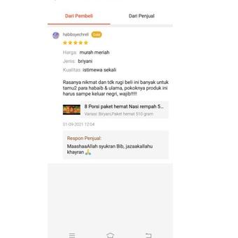 

idSs9S3--8 Porsi paket hemat Nasi rempah 540 gram (Beras basmati, Bumbu+ samin, p. masak)