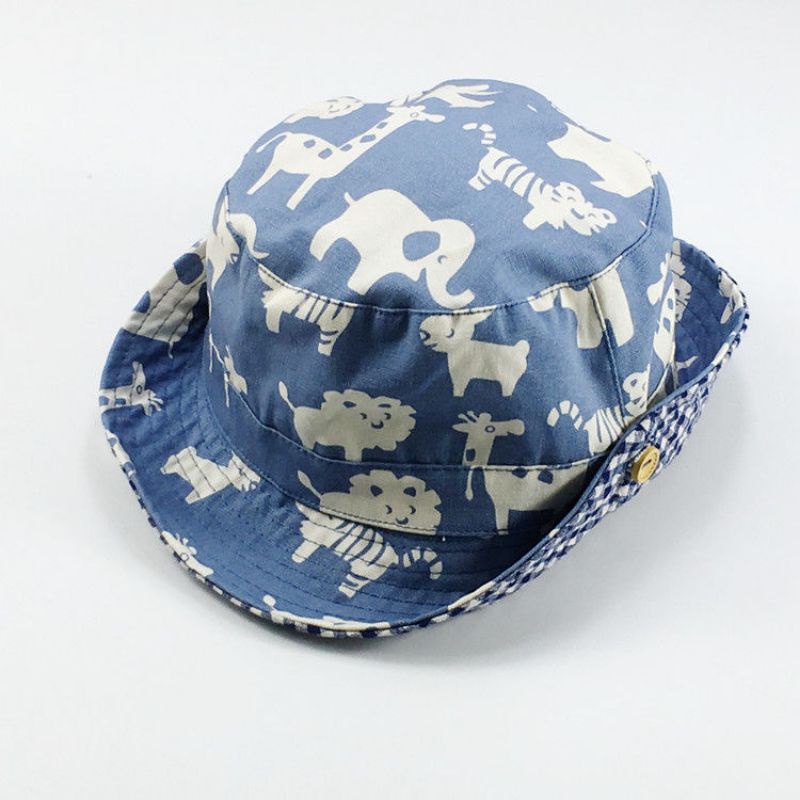 Bucket hat Animal Topi pantai bayi 0-2 thn Import