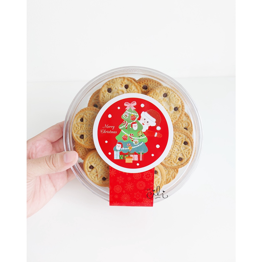 

(SC052/SC053) stiker natal merry christmas POHON SANTA untuk toples