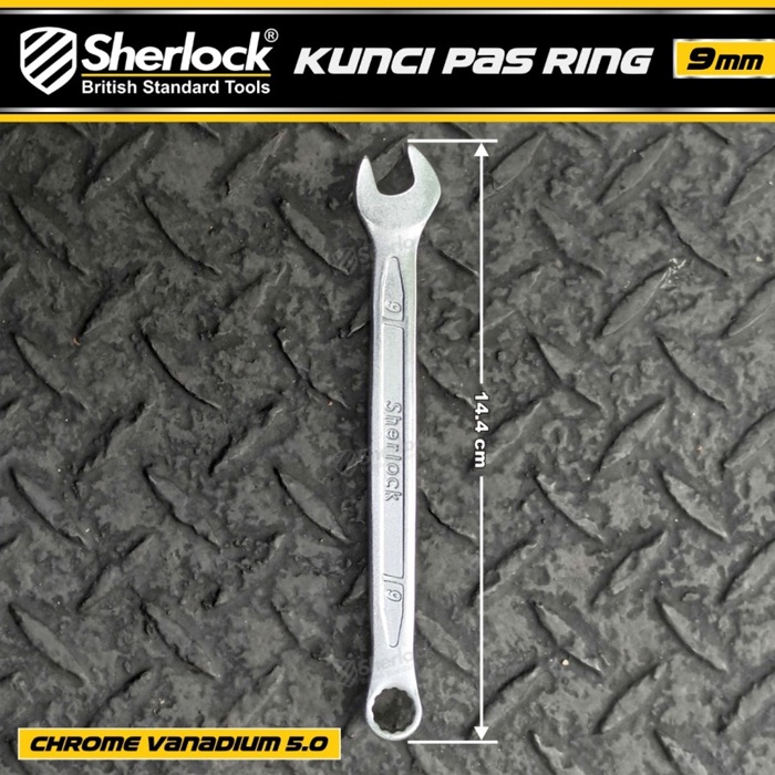 Kunci Pas Ring (Pro-D Series) uk. 9 mm Original Sherlock (1 Pcs)