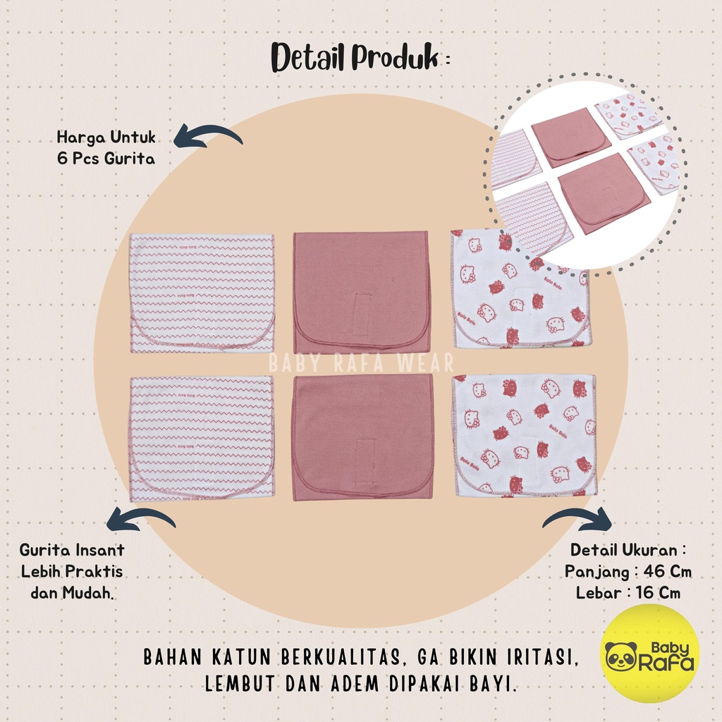 Serian Dusty - 6 Pcs Gurita Bayi Baru Lahir Serian PINK DUSTY Rekat Gurita Bayi Gurita Instant SNI Bolo Bolo