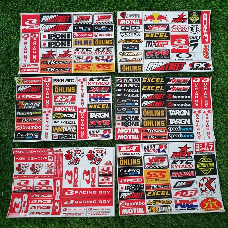 Sticker Motor, Stiker Motor, Sticker Racing, Sticker Viral Sudah Terpotong