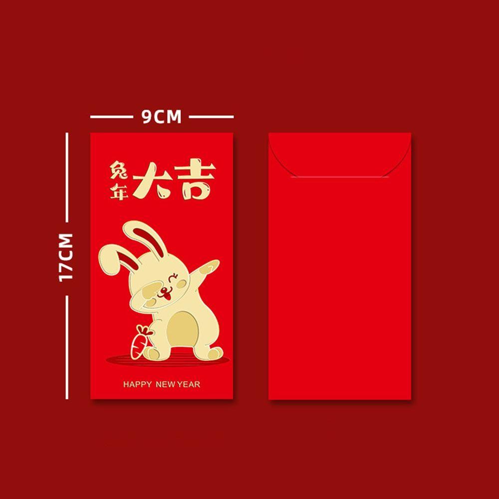 TOP 24pcs Rabbit Red Envelope CNY Spring Festival Birthday Celebration Chinese New Year