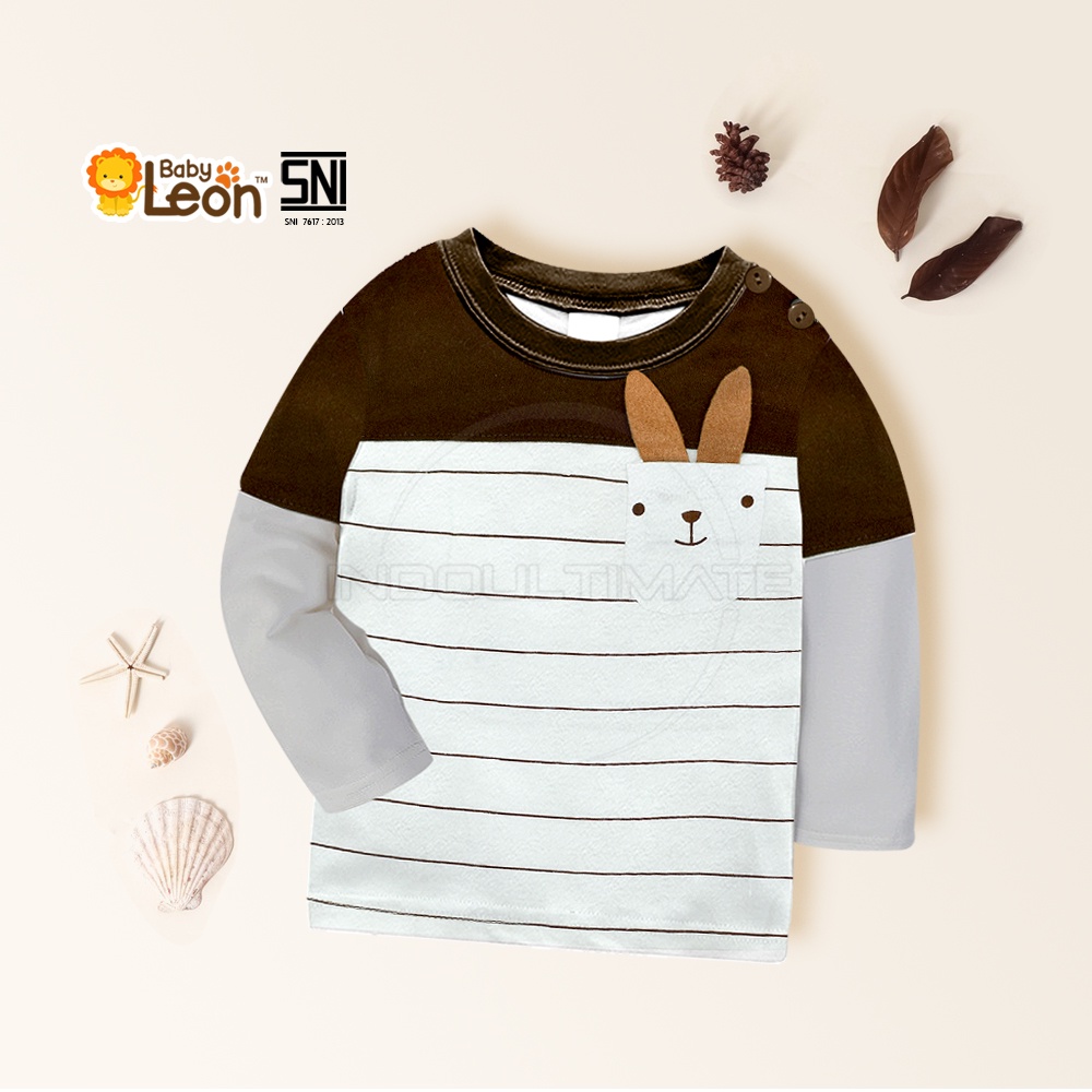 Kaos Anak Bayi Lengan Tangan Panjang ATP-11 Laki Laki  Baju Bayi Pergi 0-1th BABY LEON  Atasan Anak Baru Lahir 3 Bulan 6 Bulan 1 Tahun Laki Laki cowok Baju Tidur Piyama Anak Bayi