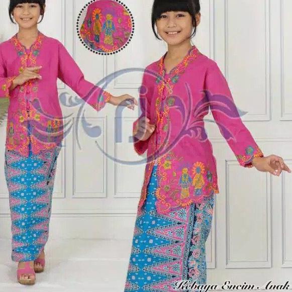 Hot Sale - Setelan Kebaya Encim Anak-anak / Kebaya Encim Anak Set Rok Betawi/ KEBAYA ENCIM ANAK KEBA