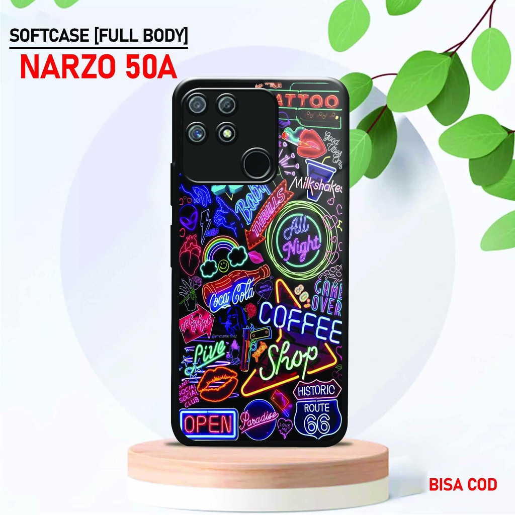 Softcase Kaca Kilau Realme Narzo 50A - ( SC 39 ) Case Full Body Realme Narzo 50A - Silikon Glossy Re