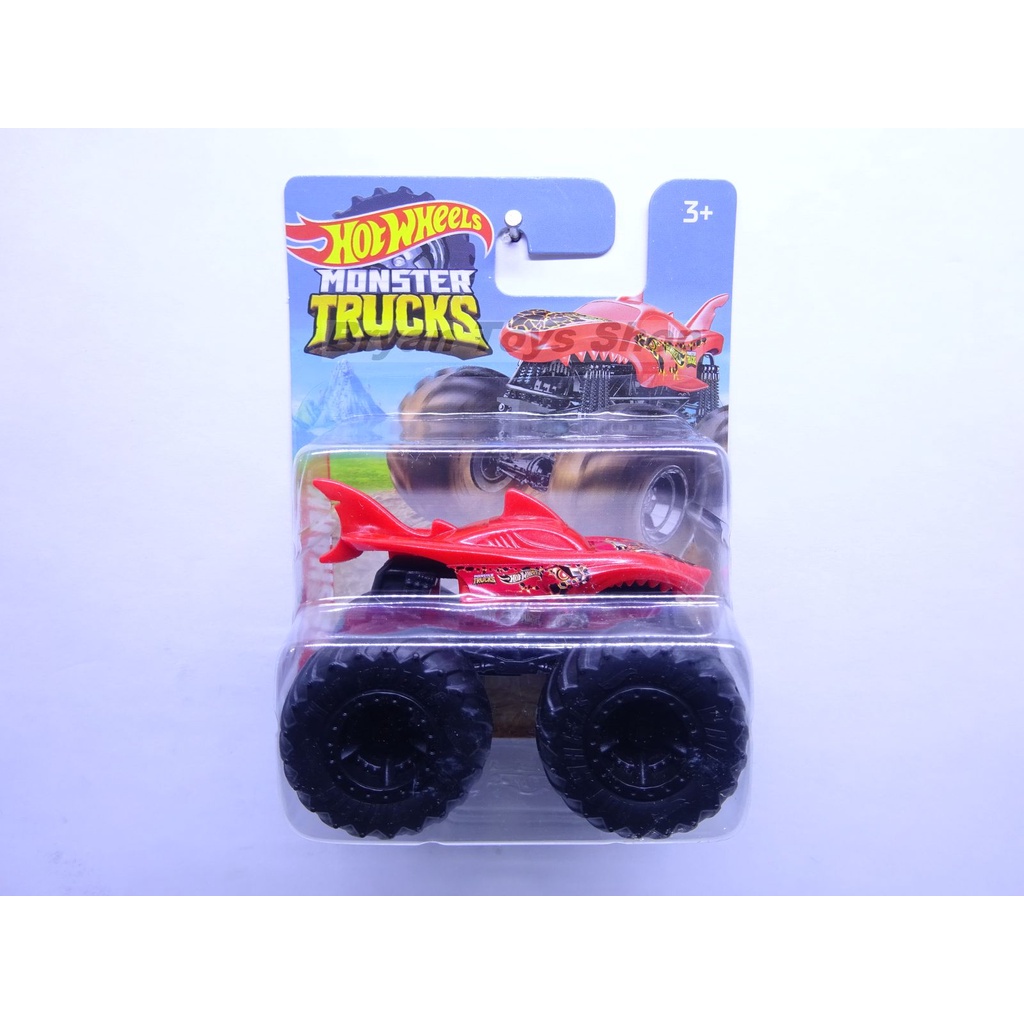 Hot Wheels Mini Monster Trucks Lava Shark Merah