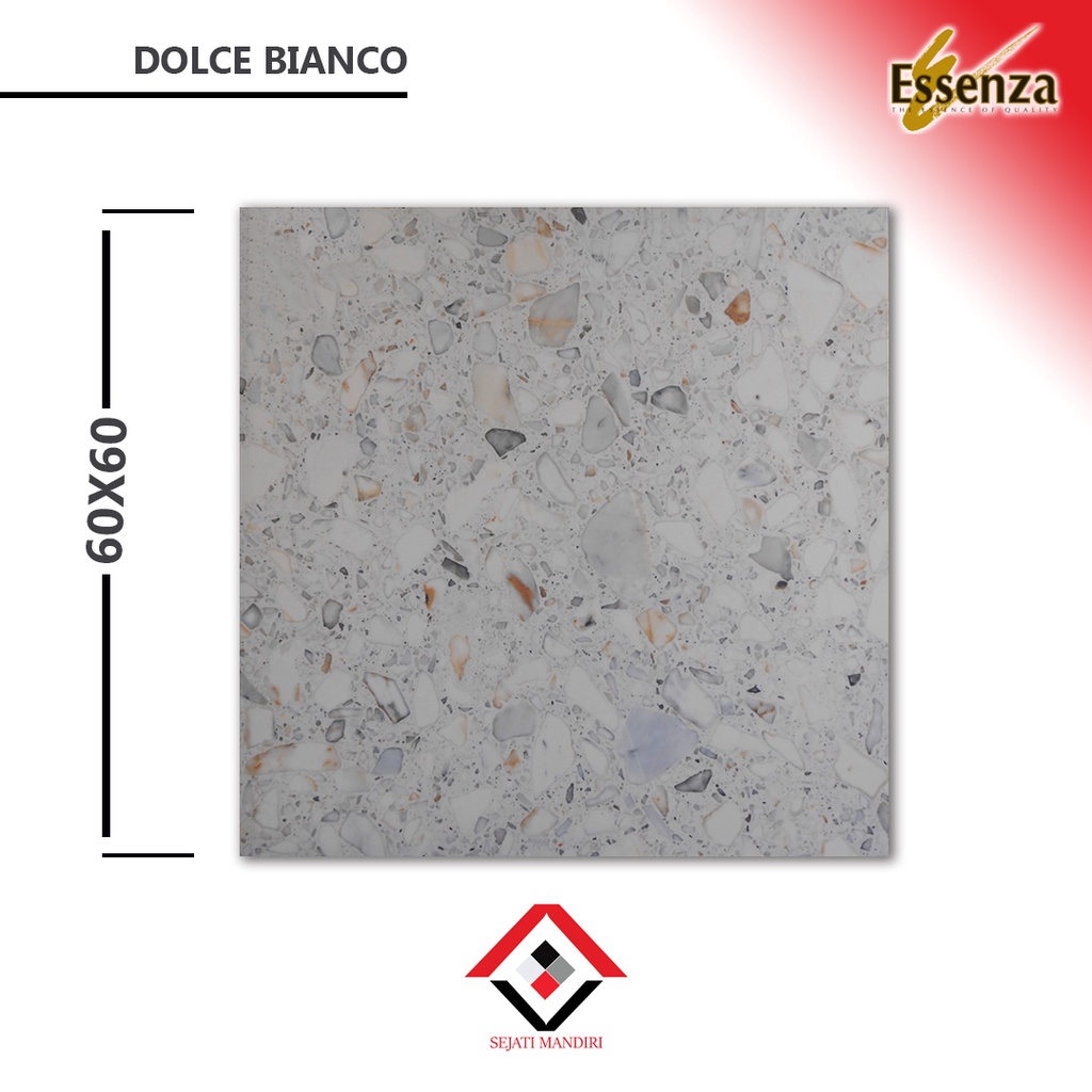 granit 60x60 - motif teras glossy - essenza dolce bianco
